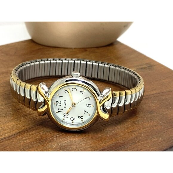 Timex Women's Watch T21854 Quartz Two Tone Stainless Steel Expansion Band 25mm - Picture 7 of 13